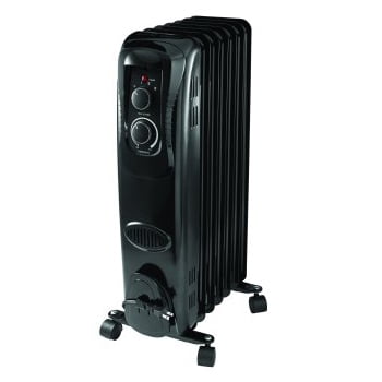 Mainstays Oil Filled Electric Radiant Space Heater Black Ho