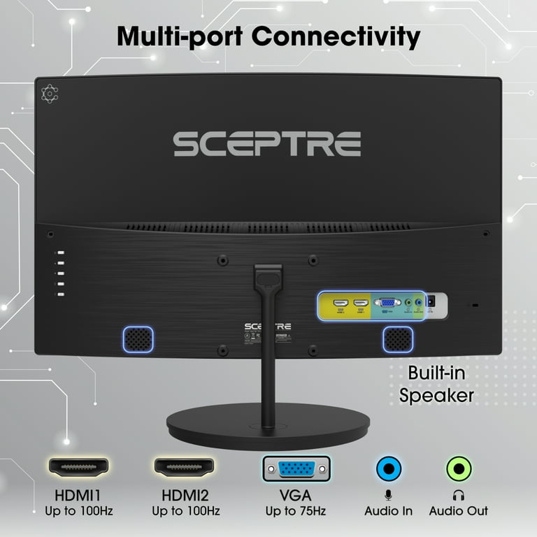 Sceptre 24-inch Curved 100Hz Gaming Monitor HDMI x2 VGA 100% sRGB