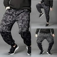 thumbnail image 7 of Men's Long Casual Sports Pants Slim Fit Gym Sweatpants Camo Jogger Trousers for Workout Dance, 7 of 7