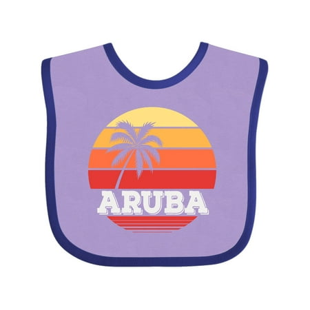 Aruba Vacation Baby Bib Lavender and Purple One
