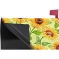 thumbnail image 3 of Coolnut Mailbox Cover Watercolor Sunflowers On Yellow Post Mail Box Cover Magnetic Mail Wraps Cover Oversize 25.4" L x 20.78" W, 3 of 5