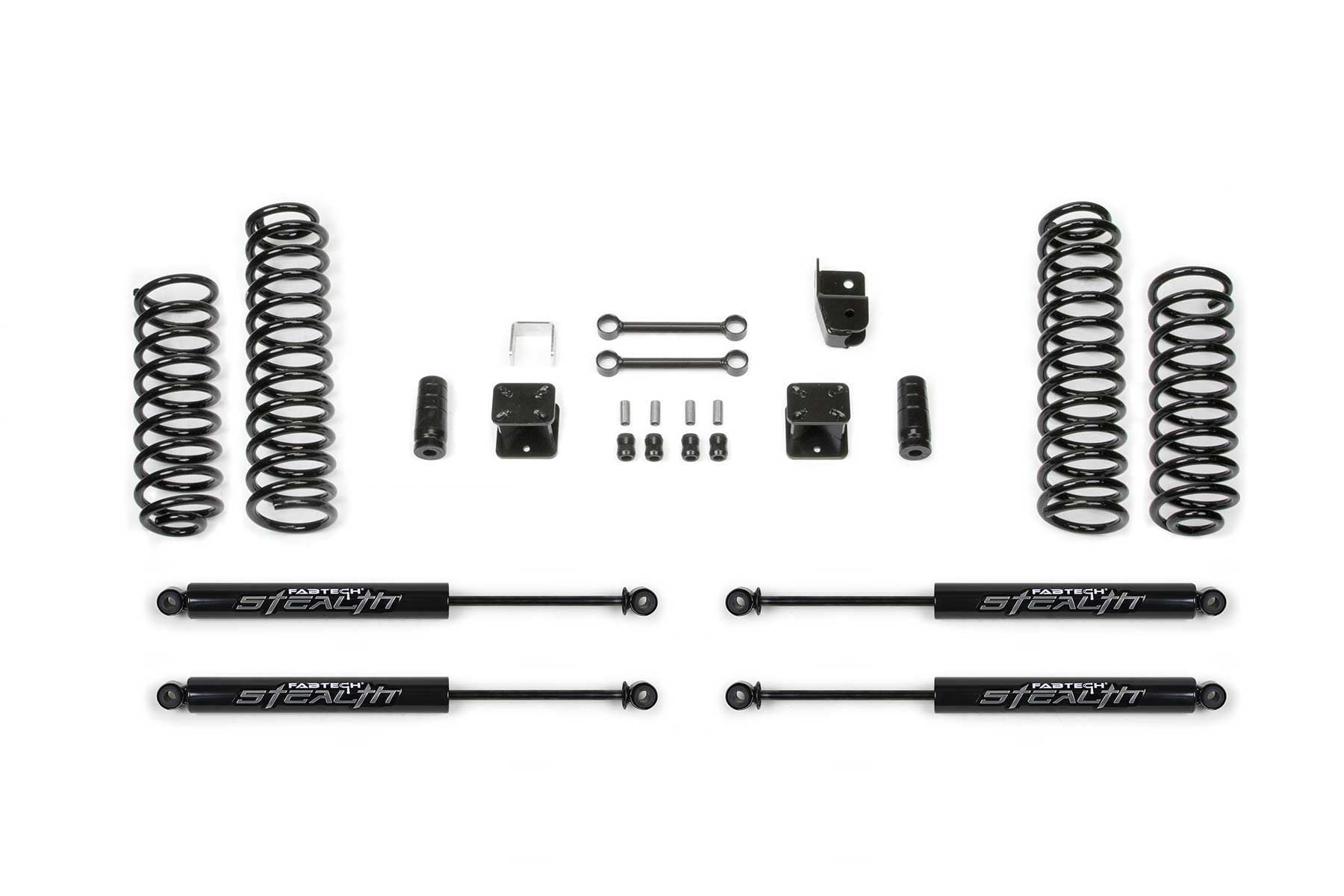 Fabtech K4047m Budget Lift System W/Shock Fits 07 18 Fits/For Wrangler (Jk) Fits select: 2015-2018 JEEP WRANGLER UNLIMITED SPORT, 2012-2014 JEEP WRANGLER SPORT