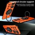 thumbnail image 5 of For Samsung Galaxy S22 Ultra Case, S22 Ultra Case with Invisible Stand, Military Grade Protective Cases with Ring[Adjustable & Foldable] ,Magnetic for Samsung Galaxy S22 Ultra case,Shockproof,Orange, 5 of 11