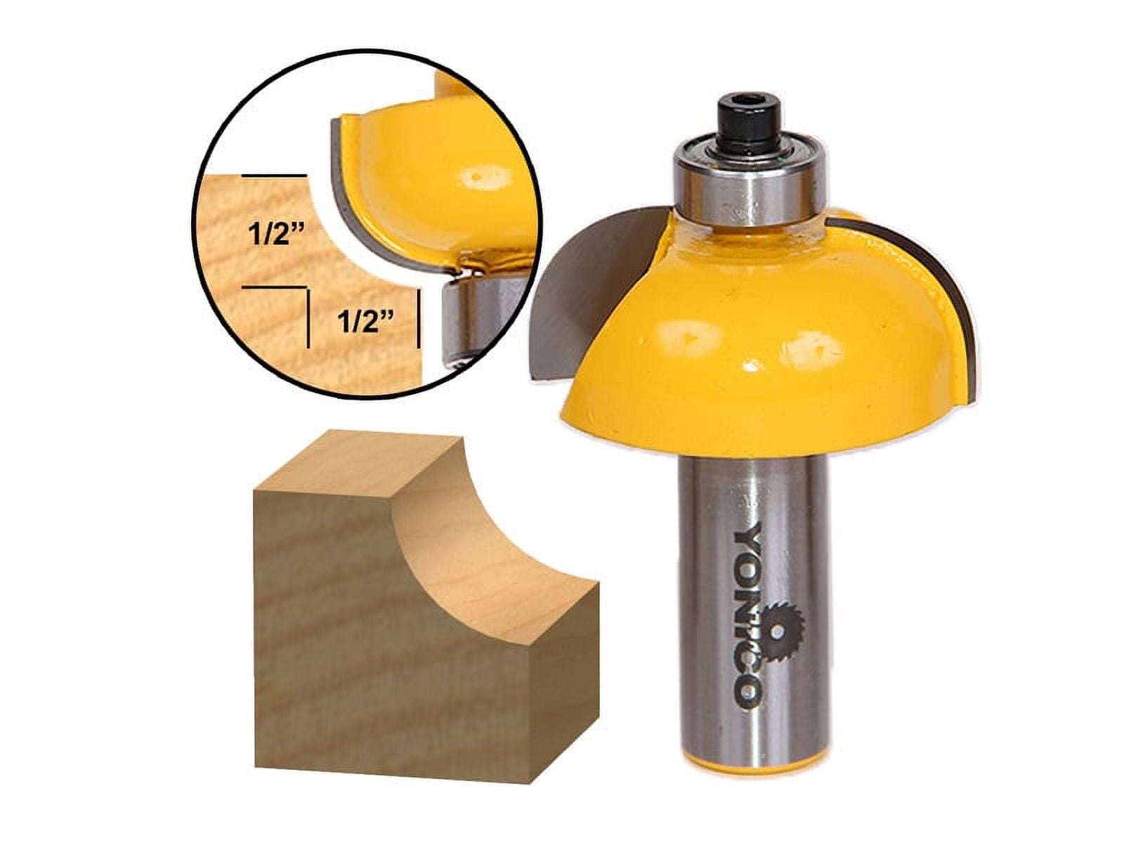 Yonico 5 Bit Cove Edge Forming Router Bit Set - 1/2" Shank - 13522