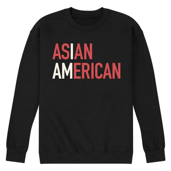 Instant Message - I Am Asian American - Men's Crew Neck Fleece Pullover