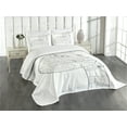 thumbnail image 3 of Ambesonne Sloth Quilted Bedspread Set 3 Pcs, Sloth Outline Ornaments, King Size, Black White, 3 of 5