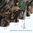 thumbnail image 6 of Brown Green Camo Leaves Branches Pattern Shower Curtain 36"x72" ,Bathroom Decorative Shower Curtains Set with 12 Hooks,Modern Waterproof Washable Shower Curtain, 6 of 6