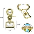 thumbnail image 2 of 10 - Country Brook Design® 3/4 inch Brass Plated Trigger Swivel Snap Hooks, 2 of 7