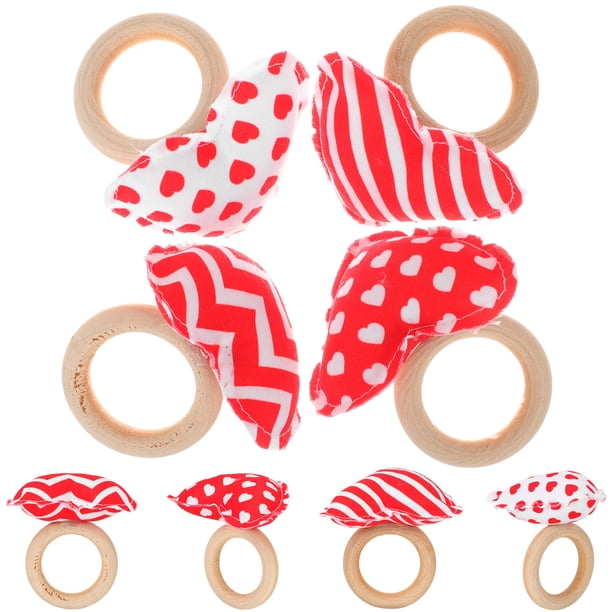 KAKOWELY anillos de servilleta con forma de corazón, porta servilletas decorativos, hebillas para servilletas de San Valentín