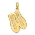 thumbnail image 4 of FB Jewels 14K Yellow Gold Ocean City High Polish Double Flip-Flop Large Pendant, 4 of 4