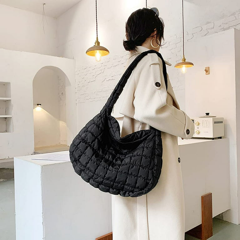 Fashion Padded Nylon Women Shoulder Bag Space Pad Down Cotton