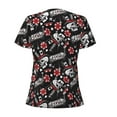 thumbnail image 6 of Honeii Vintage Skull Casino Print Women's V-Neck T-Shirt,Short Sleeve V Neck Tees Tops for Women , Perfect for Work, Travel, and Everyday Wear, 6 of 7