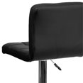 thumbnail image 3 of Bowery Hill Adjustable Faux Leather Quilted Bar Stool in Black, 3 of 10