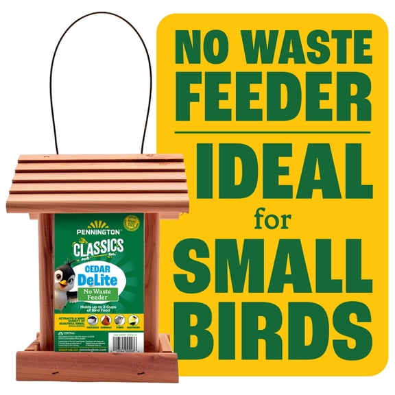 Pennington Cedar Delite Classic Wild Bird Feeder, 1.5 lbs Capacity