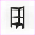 thumbnail image 2 of Space-Saving Black Modern Corner Shelf with 3 Open Shelves for Small Living Rooms, Bedrooms & Offices, 2 of 7