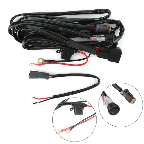 Wiring Harness Switch Wire Harness Led Work Light Wiring Harness Work Light Switch Wiring Harness 12V/40A Waterproof Car Wiring Harness For LED Work Light Bar Switch On/Off Control