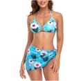 thumbnail image 2 of Traje de baño dividido de tres piezas HUOGUO Fashion con estampado sexy para mujer, 2 of 3