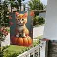 thumbnail image 5 of Fall Cat Garden Flag 12.5x18 Vertical Double Sided Autumn Pumpkin Maple Leaves Thanksgiving Holiday Outside Decorations Burlap Yard Flag 1 Flag, 5 of 5