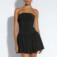 thumbnail image 6 of XVJRHAK Women's 2024 Strapless off Shoulder Dress Fashion Casual Beach Short Dresses (Black,XL), 6 of 9
