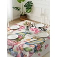thumbnail image 3 of Spring Gnomes Suqare Tablecloth - 60 x 60 Inch, Farmhhouse Floral Botanical Rustic Waterproof & StainResistant Tablecloth, Washable Oil-proof Table Cover for Dining/Party/Wedding/Camping/Buffet, 3 of 9