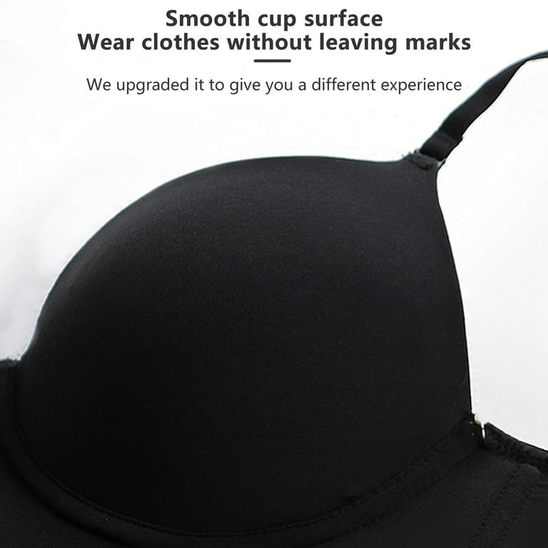 SMOMENT Low Back Bras For Women Sexy Push Up Comfort Deep V Neck Backless  Bra,Low Cut Multiway Convertible Bra Wire Lifting Bralette, Black, M(Buy 2  Get 1 Free) 