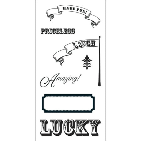 Fiskars Teresa Collins Cling Stamps 3"X6" -Banners, Pk 2, Fiskars