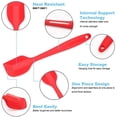 thumbnail image 3 of 4 Packs Silicone Spatula, Heat-Resistant Spatulas, Non-stick Rubber Spatulas with Stainless Steel Core, 3 of 4