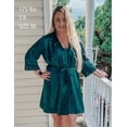 thumbnail image 3 of Ekouaer Sleepwear Women's Satin Nightgown with Robes Set 2 Piece Sexy Lace Cami Nightwear, 3 of 7