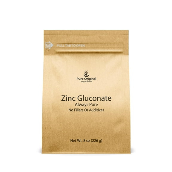 Pure Original Ingredients Zinc Gluconate 8 oz Dietary Supplement, Always Pure, No Fillers Or Additives