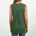 thumbnail image 6 of Yghzkop Casual Tank Tops for Women V Neck Sleeveless Solid Color Top Pleated Tunic Shirt Top Summer Lightweight T Shirts Fashion Blouse, 6 of 8