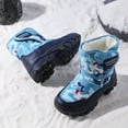thumbnail image 5 of Dakaela Winter Snow Boots for Boy Girl Waterproof Fleece Lined Ankle Booties Toddler Kids Warm Outdoor Walking Shoes Blue Size 13.5, 5 of 8