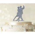 thumbnail image 1 of "Silhouette Couple Cake Topper Wedding Cake Topper Cake Decorations Color Option Available 6""-7"" Inches Wide", 1 of 1