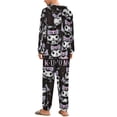 thumbnail image 3 of Kuromi And My Melody Unisex Onesie Pajamas Zipper Jumpsuit Hooded One Piece Sleepwear for Family Mens Womens, 3 of 8