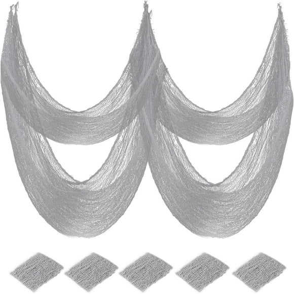Tela de Gasa para Decoración de Halloween con Fantasmas - Tela de Poliéster de 180 Cm para Fiestas, Hogar y Tiendas - Duradera, Resistente a La Decoloración, Fácil de Limpiar