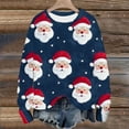 thumbnail image 4 of Holiday Cotton Sweatshirts Womens Long Sleeve Christmas Graphic Shirt Sweater Fall Xmas Cute Pullover, M Dark Blue, 4 of 4