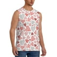thumbnail image 2 of Fotbe Men's Hand Drawn Hearts Print Men's Sleeveless Muscle Tank Tops Casual T-Shirts for Gym Workout Beach-Medium, 2 of 8