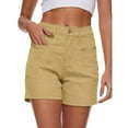 thumbnail image 2 of iHPH7 Cargo Shorts Women, Hiking Shorts Women, Chino Shorts for Women, High Waisted Shorts Women, Stretchy Shorts for Women, Khaki M, 2 of 4