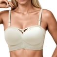 thumbnail image 1 of Brasieres de Mujer Tela de Mantequilla Strapless Underwear Women'S Small Gathered Non Marking Non Underwire Bandeau Wrap Bra 2025 Mediana, 1 of 5