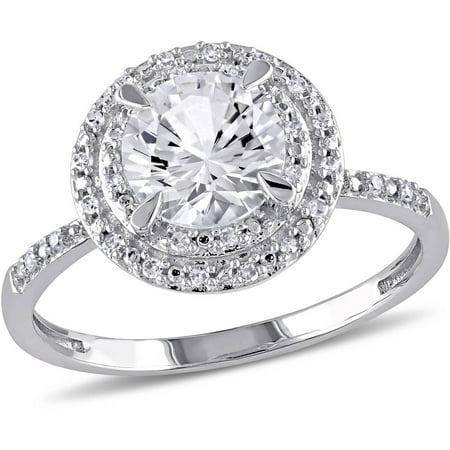 Miabella - Miabella 1-5/8 Carat T.G.W. Created White Sapphire and 1/10 ...