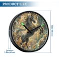 thumbnail image 3 of Voice Activated Clock with Glow Light 12 Inch Large Silent Wall Clock Battery Operated for Home Decor Noble and Elegant Horse, 3 of 8