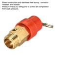 thumbnail image 4 of Unique Bargains 1/4PT Male Threaded 150 PSI Air Compressor Pressure Valve Red Hat 2Pack, 4 of 5
