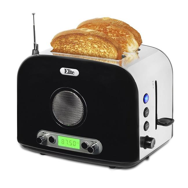 EMG ERT6067 Maximatic 2Slice Radio Toaster, Black & Stainless