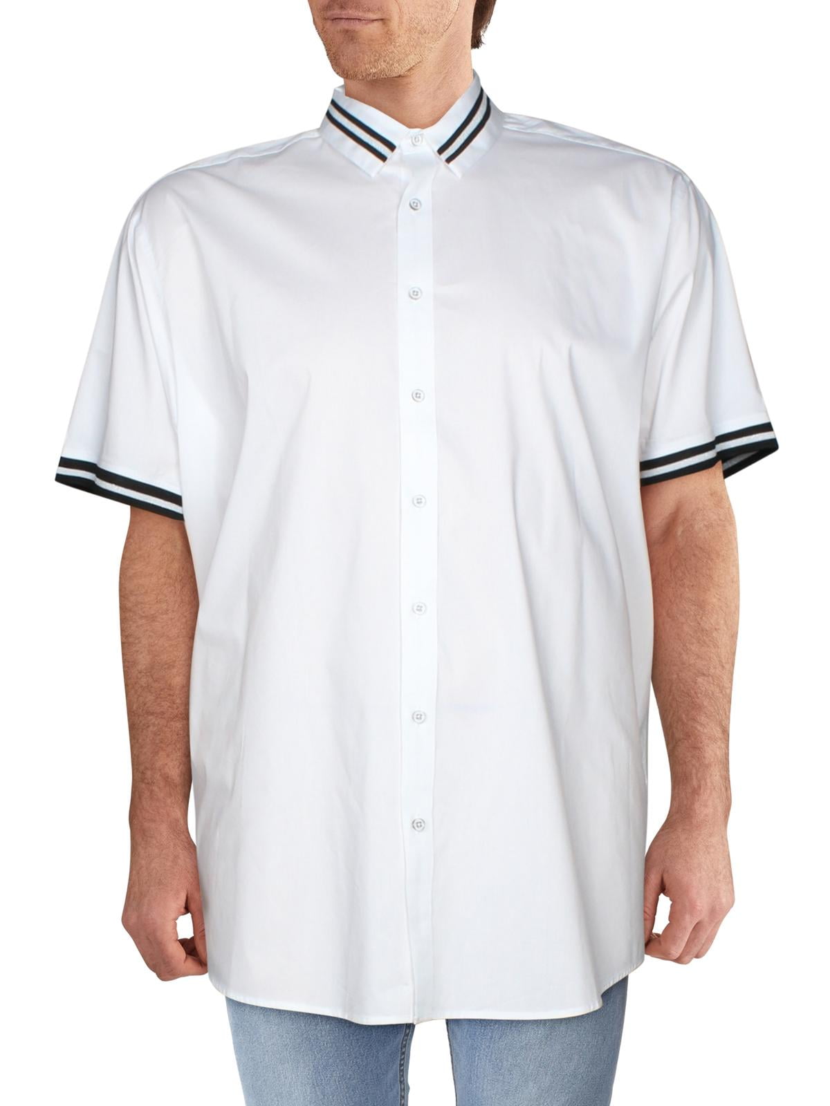 Mens big and tall white button down shirt Clearance