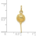thumbnail image 3 of 14k Yellow Gold Polished Golf Ball Charm 24x8mm Wide Pendant Necklace for Women - .6 Grams, 3 of 3