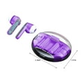 thumbnail image 2 of Earphone wireless, Hwkond Wireless Earbuds Bluetooth Headphones 5.3 Bluetooth Headsets Light-Weight Earphones With Microphone & Charging Case Display For TV Phone PC Laptop, Purple, Up To 60% Off, 2 of 7