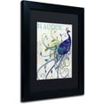 thumbnail image 2 of Trademark Fine Art "Peacock Nouveau I" Canvas Art by Color Bakery Black Matte, Black Frame, 2 of 4