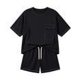 thumbnail image 6 of Maqroz Womens Plus Size Two Piece Lounge Sets Short Sleeve Crewneck Pullover T-Shirts Elastic Waist Shorts Casual Matching Outfits Breathable Sweatsuits Flowy Clothes, 6 of 6