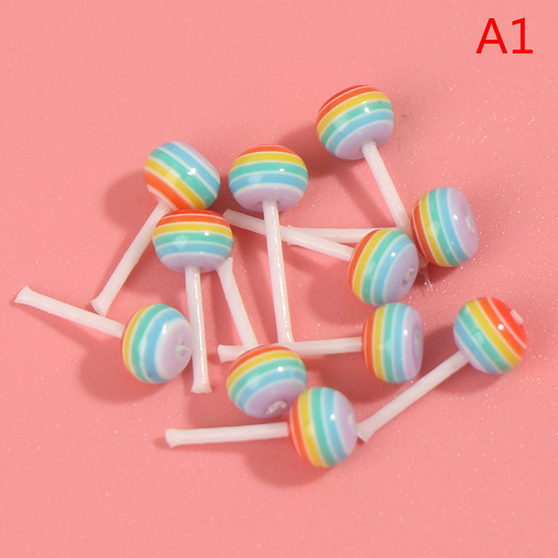 1:6 or 1:12 Scale Lollipop Holder Candy Miniature Dollhouse Accessories Toys Set 