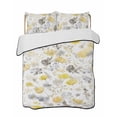 thumbnail image 2 of Yellow Grey Botanical Twin XL Size Down Alternative Comforter, Lightweight Comforter Quilt Bedding Set with Pillow Shams Spring Floral Watercolor All Seasons Bed Comforter Duvet Insert 68"x98", 2 of 7