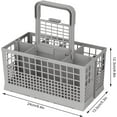 thumbnail image 3 of Dishwasher Basket, Dishwasher Cutlery Basket Universal Multipurpose Dishwasher Part Cutlery Replacement Storage Box with a Handle-Universal(240 X 135 X 123mm), 3 of 8